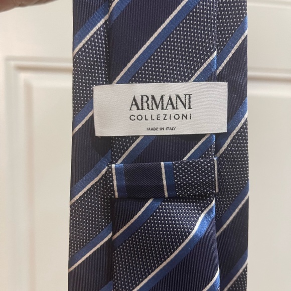 Armani Collezioni Other - Armani Collezioni Tie Blue and Gray stripe Sz OS